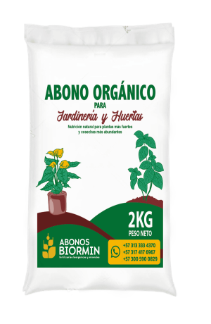 Abono Orgánico para Jardinería y Huertas 2kg - Abonos Biormin