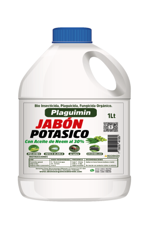 Jabón Potásico Plaguimin 1 Litro - Bio insecticida orgánico con aceite de neem